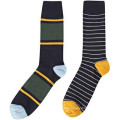 15PKSC03 dernières bandes de couleur contrastée en coton spandex homme chaussettes